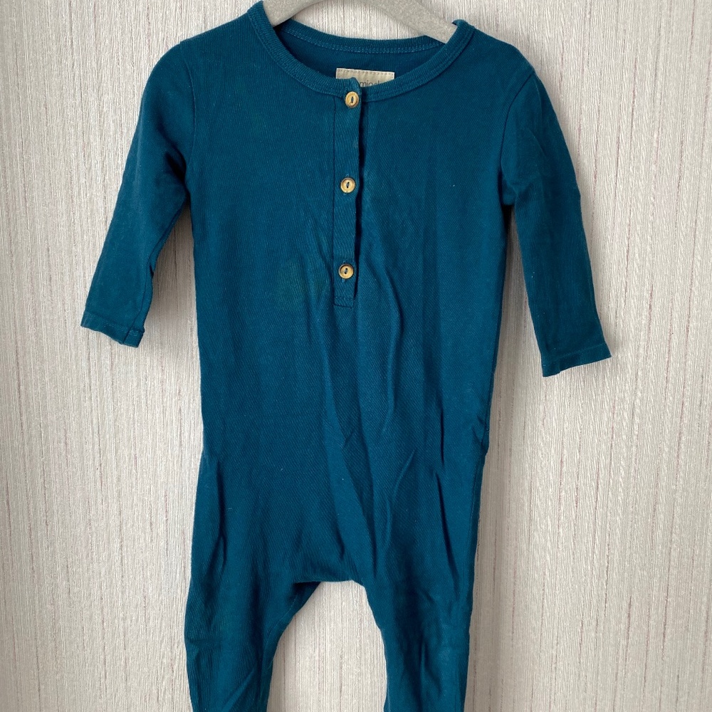 Mini Mioche Flow Henley Romper 3-6M